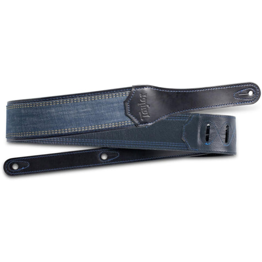 Taylor Blue Denim 2.5" Guitar Strap - Navy Edge