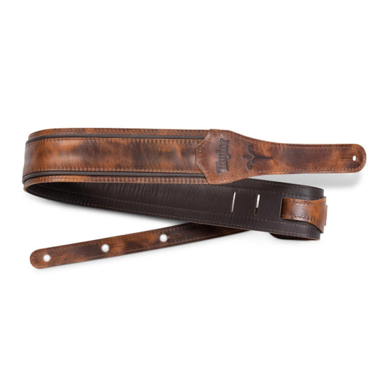 Taylor Fountain 2.5" Leather Guitar Strap - Weathered Brown
