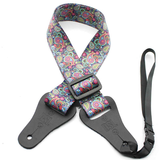 DSL Ukulele Strap Poly Paisley Purple