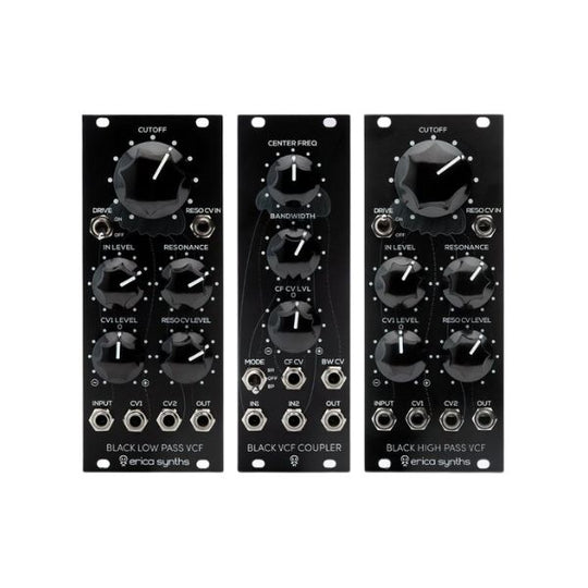 Erica Synths Black LP VCF / HP VCF / VCF Coupler Set