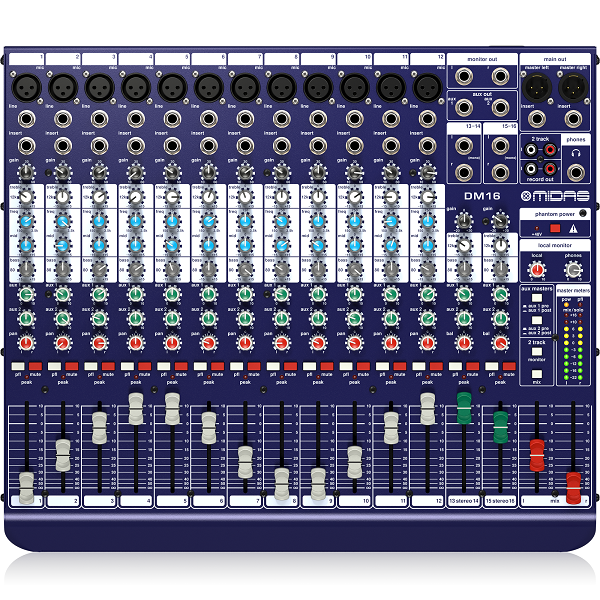 Midas DM16 - 16-Channel Analog Mixer | Turramurra Music