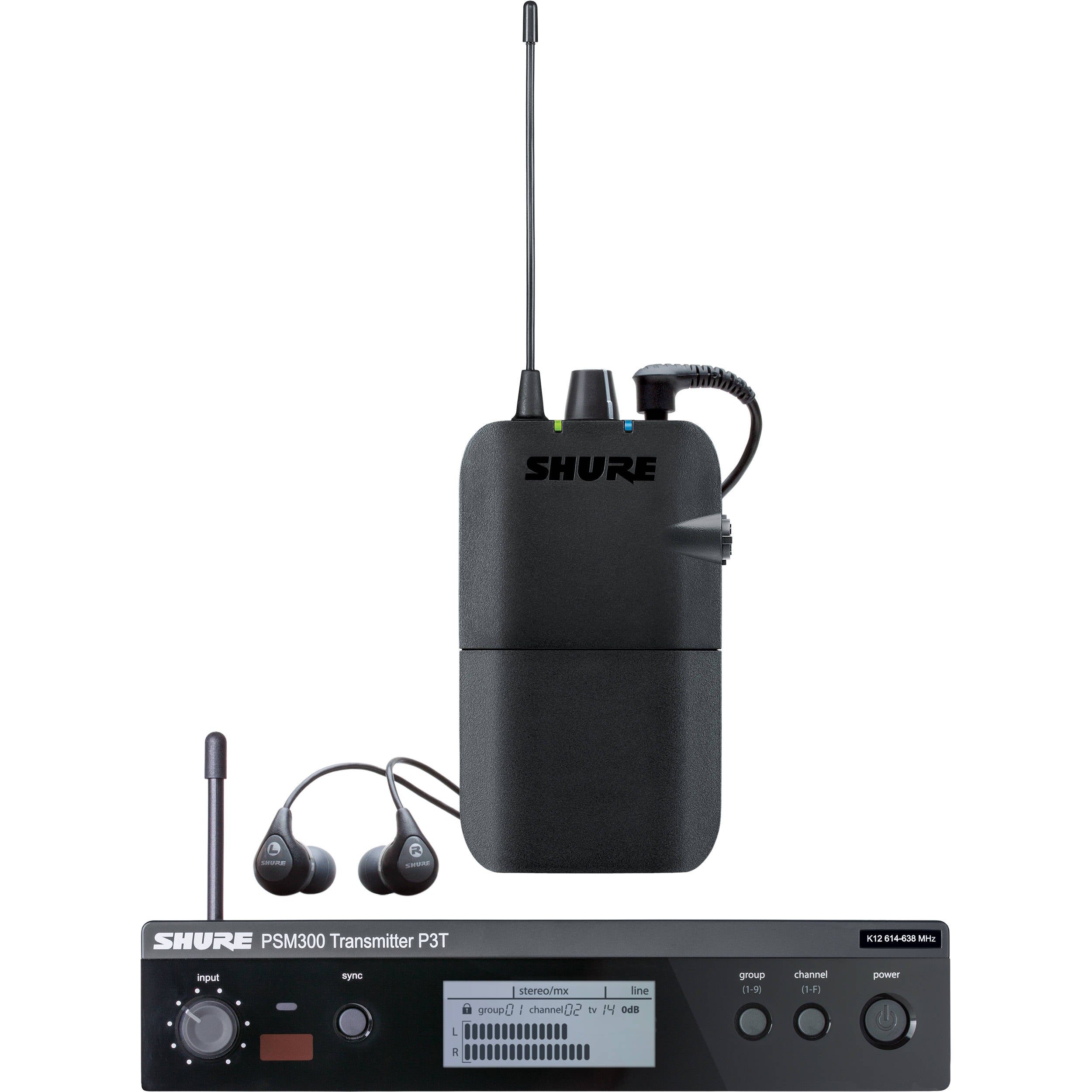Shure PSM300 - P3TR112GR L19 | Entry level In Ear System