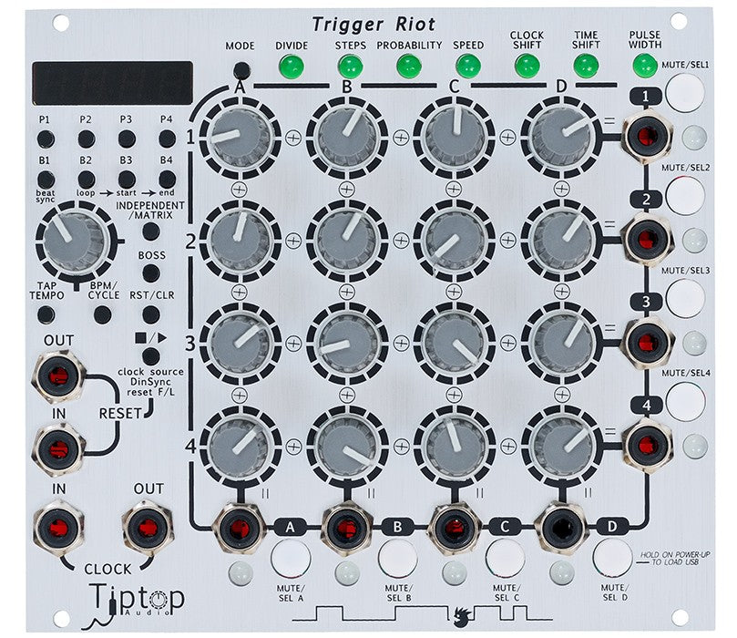 Tiptop Audio Trigger Riot モジュラーシンセサイザー Tiptop Audio Trigger Riot - Eurorack Module on ModularGrid