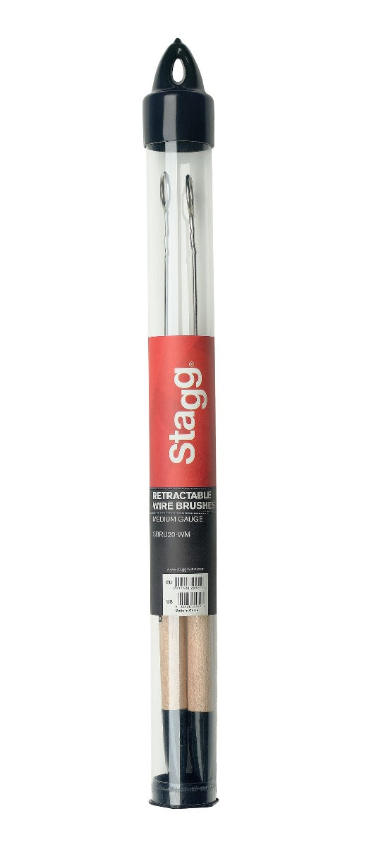 Stagg Wire Drum Brushes Wood Handle