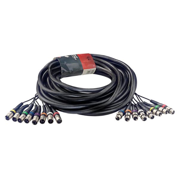 Stagg 15m Multicore Cable - 8 x XLRF to XLRM