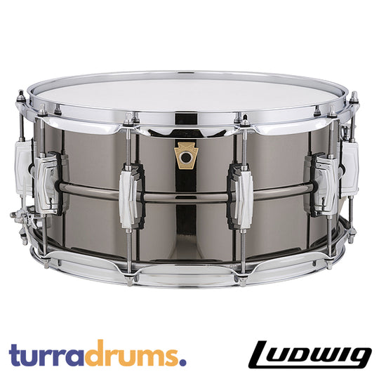 Ludwig Black Beauty 14 x 6.5 Inch Smooth Shell Snare Drum with Imperial Lugs (LB417)