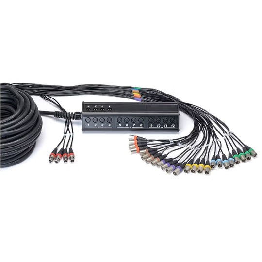 Cordial Multicore Pigtail XLR REAN 24 Input x 4 Output - 30m