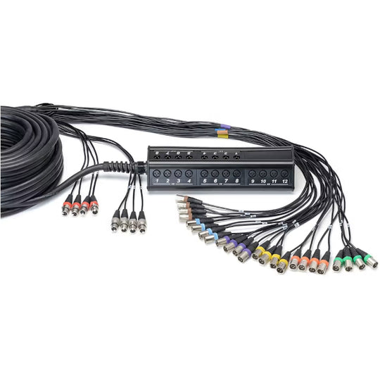 Cordial Multicore Pigtail XLR REAN 24 Input x 8 Output - 30m