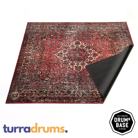 DRUMnBASE Vintage Persian Drum / Stage Mat 225cm x 185cm Original Red (DNB VP225 ORD)