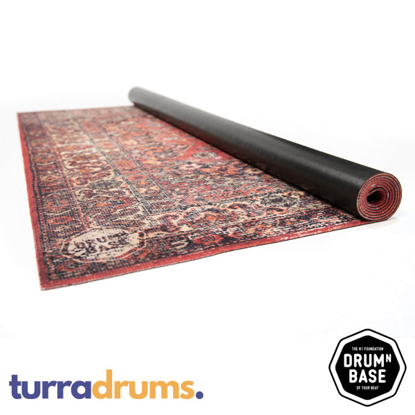 DRUMnBASE Vintage Persian Drum / Stage Mat 225cm x 185cm Original Red (DNB VP225 ORD)