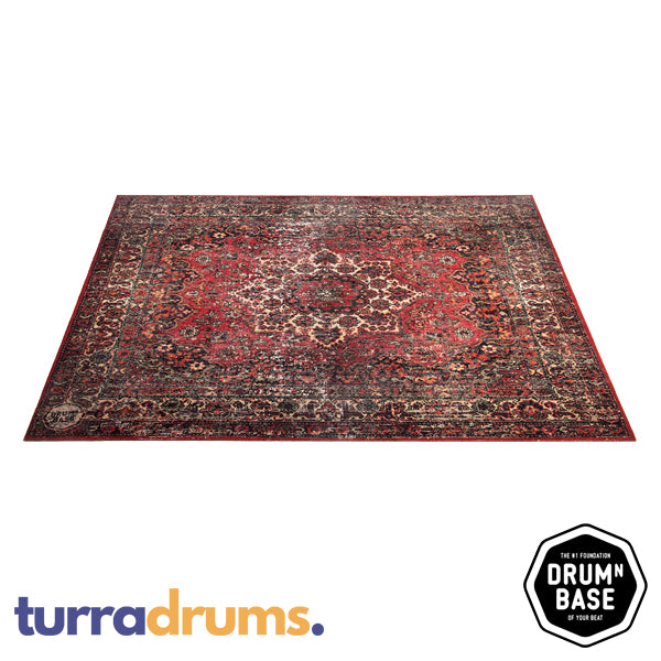 DRUMnBASE Vintage Persian Drum / Stage Mat 225cm x 185cm Original Red (DNB VP225 ORD)