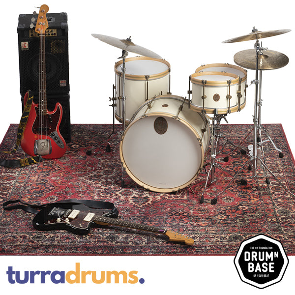 DRUMnBASE Vintage Persian Drum / Stage Mat 225cm x 185cm Original Red (DNB VP225 ORD)