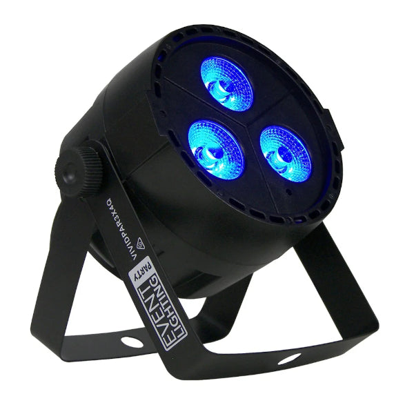 Event Lighting VIVIDPAR3X4Q - 3x 4W RBGW Par | Turramurra Music