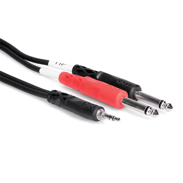 HOSA CMP-159 - Stereo Breakout, 3.5 mm TRS to Dual 1/4 in TS, 10 ft / 3M "