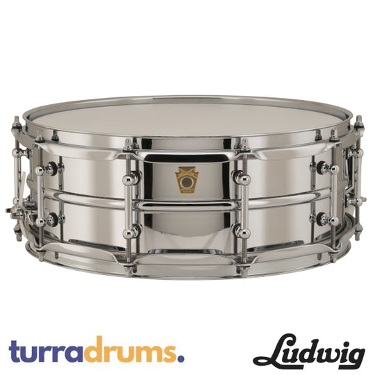 Ludwig 14 x 5 Inch Chrome-Over-Brass Snare Drum (LB400BT)