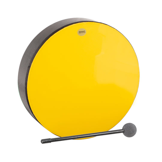 Mano Percussion 14" Hand Drum w/ Mallet - Yellow