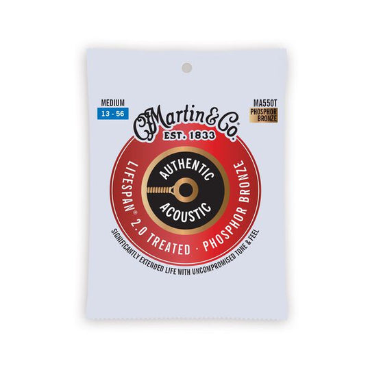 Martin Authentic Treated Medium Acoustic Guitar Strings MA550T