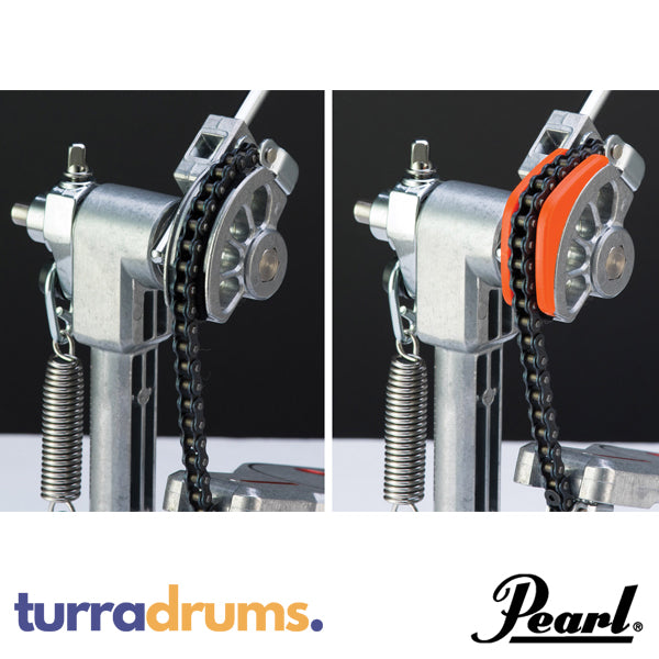 pearl p 932 double bass drum pedal Pearl Demonator Chain Drive Double Bass Drum Pedal (P-932)
