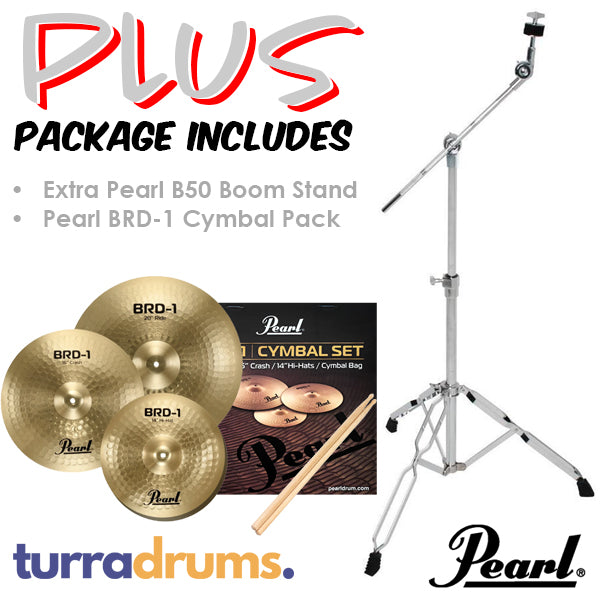 Pearl Roadshow Plus Fusion 20 Drum Kit Package with Pearl BRD-1 Cymbal Pack