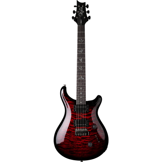 PRS Custom 24 Quilt Maple 10-Top - Ruby Black Smokeburst