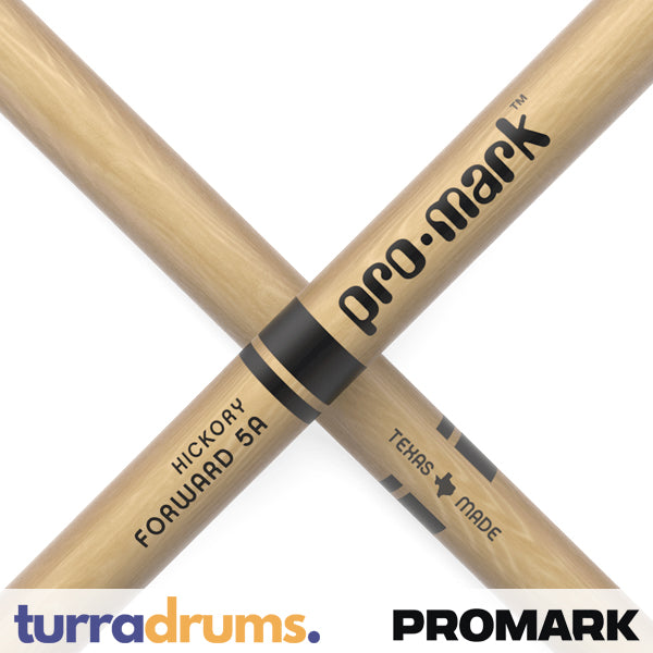 ProMark Classic Forward 5A Nylon Tip Hickory Drumsticks (TX5AN)
