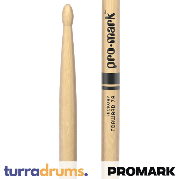 ProMark Classic Forward 7A Wood Tip Hickory Drumsticks (TX7AW)