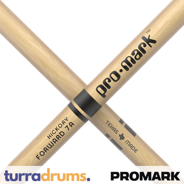 ProMark Classic Forward 7A Wood Tip Hickory Drumsticks (TX7AW)