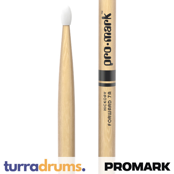 ProMark Classic Forward 7A Nylon Tip Hickory Drumsticks (TX7AN)