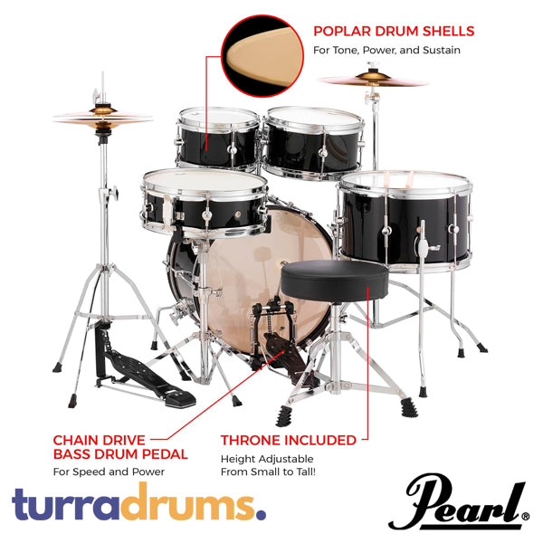 Pearl Roadshow Junior - Complete Drum Kit Package