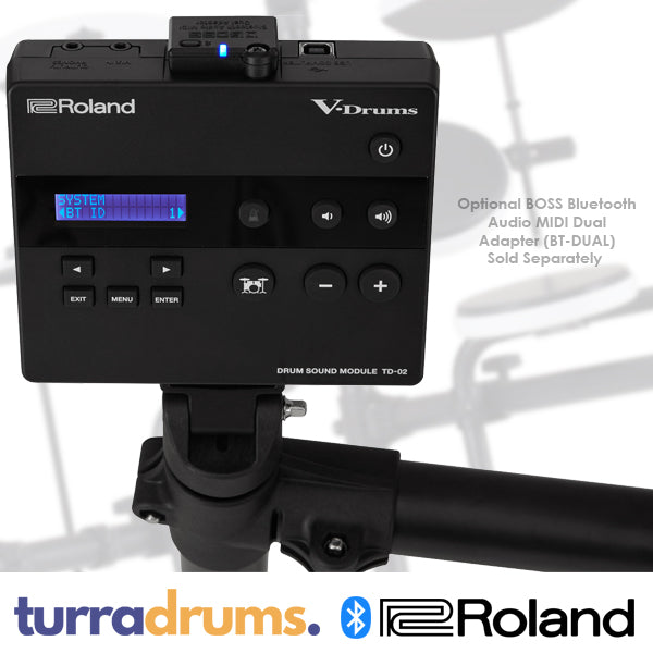 Roland TD-02K Electronic Drum Kit with Rubber Pads (TD02K)