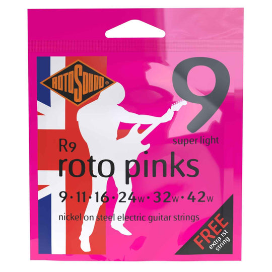 RotoSound Roto Pinks 9-42 Electric Guitar Strings