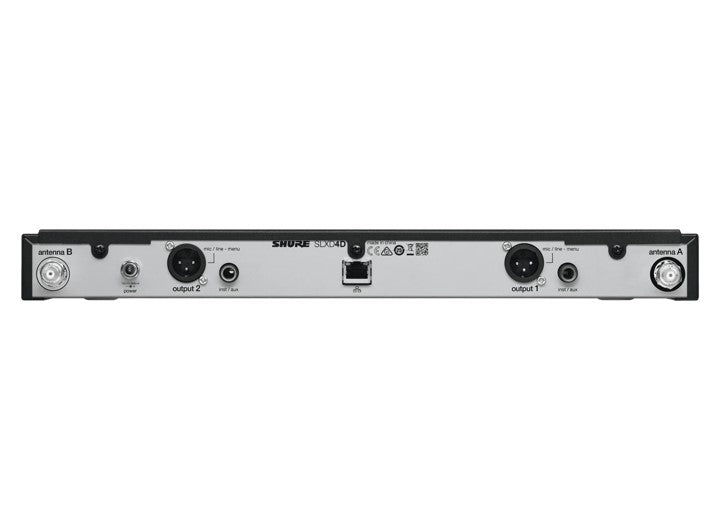 Shure SLXD4D Rack Rear