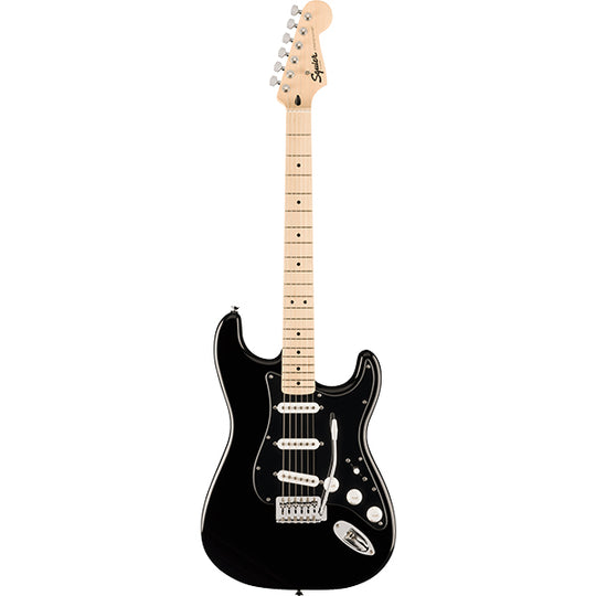 Squier Sonic Strat  Black with Black Pickguard Limited Edition