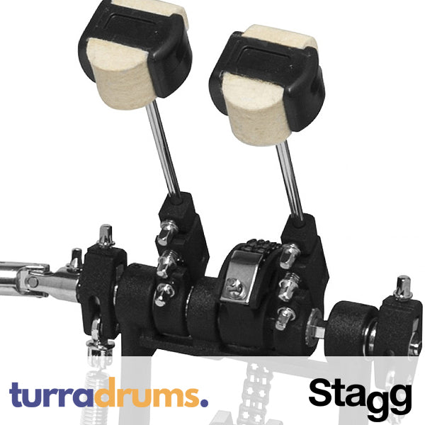 basix double bass drum pedal Stagg PPD-52 Chain Drive Double Bass Drum Pedal