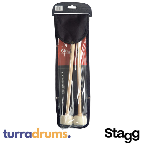 Stagg Timpani Mallets with 50mm Felt Head - Hard (SMTIM F50) with packaging