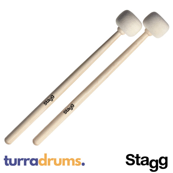 Stagg Timpani Mallets with 50mm Felt Head - Hard (SMTIM F50) mallets angled