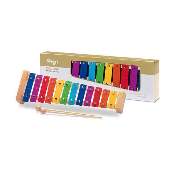 Stagg Metallophone 12 Key Rainbow with Beater