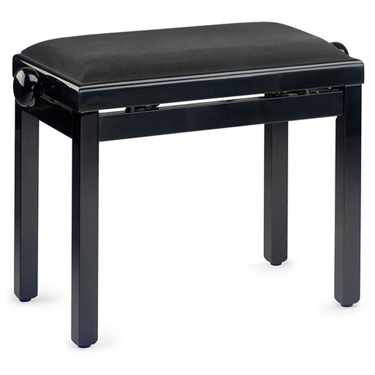 Stagg Piano Bench Gloss black Velvet Top