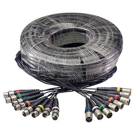 Stagg Multicore Cable - 8 x XLRF to XLRM (30m) SML30