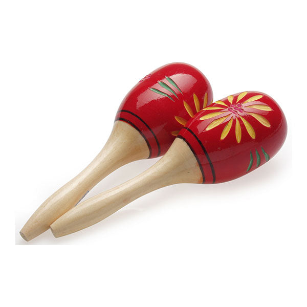 Stagg Wood Maracas Flower Finish, Red