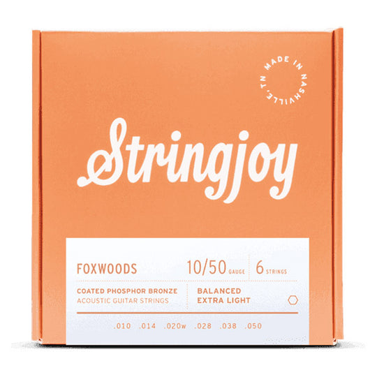 Stringjoy Foxwoods Coated Phosphor Bronze Acoustic Guitar Strings
