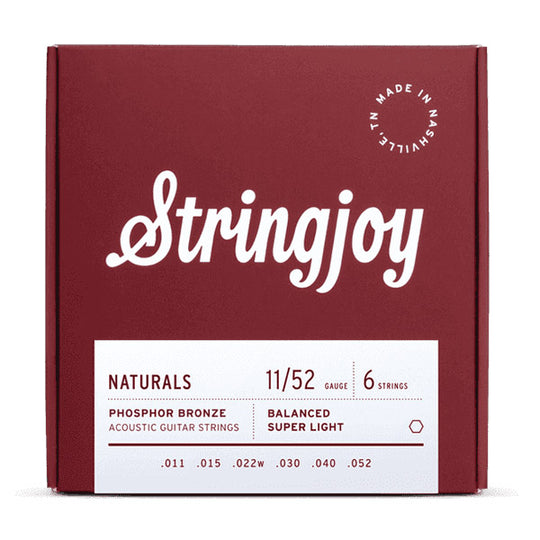 Stringjoy Naturals Phosphor Bronze Acoustic Guitar Strings