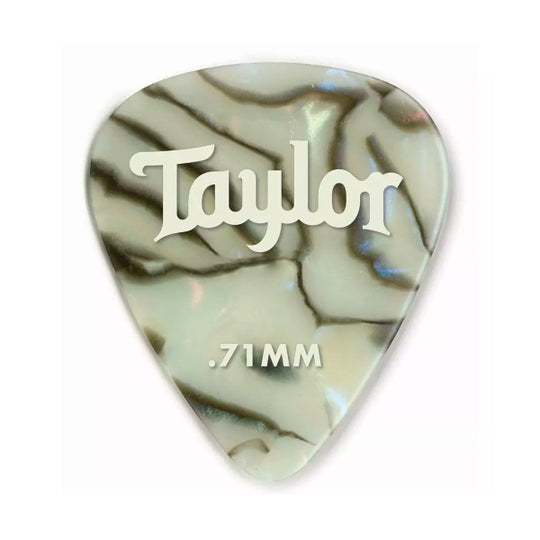 Taylor Celluloid 351 Guitar Picks - Abalone .71mm (12-Pack)