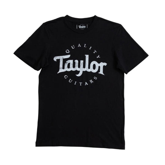 Taylor Black Distressed Logo T-Shirt