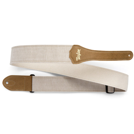 Taylor 2" Herringbone Hemp Vegan Guitar Strap - White