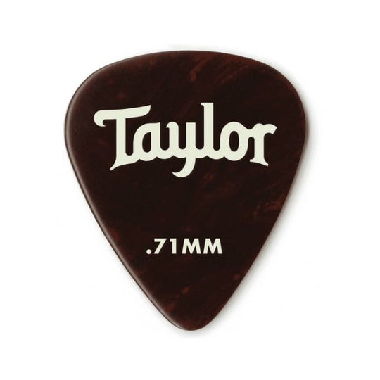 Taylor Celluloid 351 Guitar Picks - Tortoise Shell 0.71mm (12 Pack)