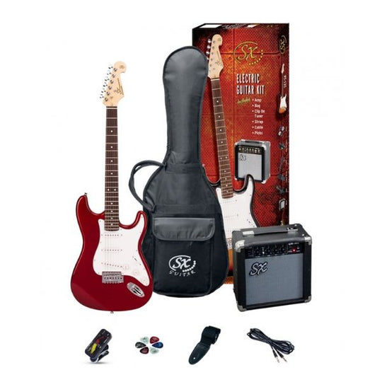 SX 4/4 Electric Guitar Pack - Candy Apple Red
