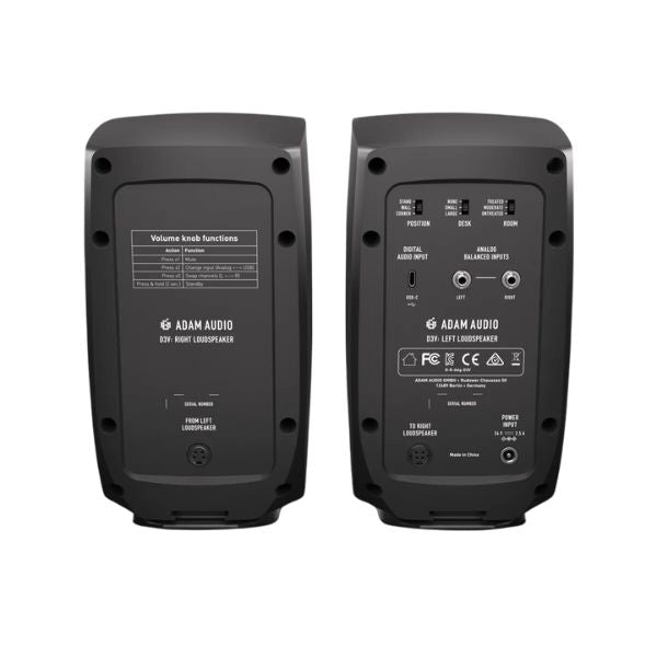 ADAM D3V Pair (Black) - Back