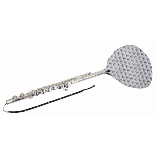Image of cleaning swab being used inside a flute