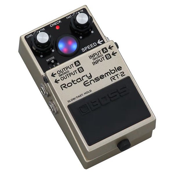 Boss Rotary Ensemble RT-2 guitar effects pedal on a white background